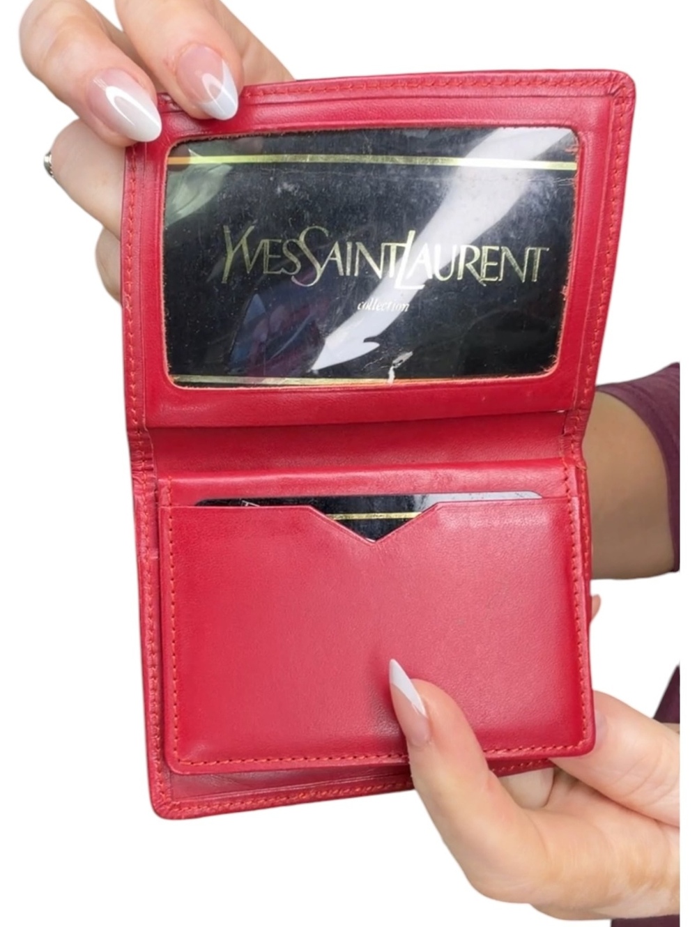 Yves Saint Laurent Vintage Color Block Leather Wallet - Picture 8 of 10